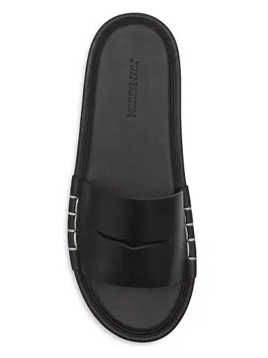 JW Anderson Men's Loafer Leather Slide Sandals - Black - Size 12 | Thumbnail 4 JW Anderson Men's Loafer Leather Slide Sandals - Black - Size 12 | Thumbnail 4