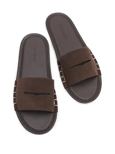 JW Anderson Men's Loafer Suede Slide Sandals - Brown - Size 13 | Thumbnail 4 JW Anderson Men's Loafer Suede Slide Sandals - Brown - Size 13 | Thumbnail 4