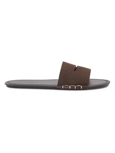 JW Anderson Men's Loafer Suede Slide Sandals - Brown - Size 13 | Thumbnail 1 JW Anderson Men's Loafer Suede Slide Sandals - Brown - Size 13 | Thumbnail 1