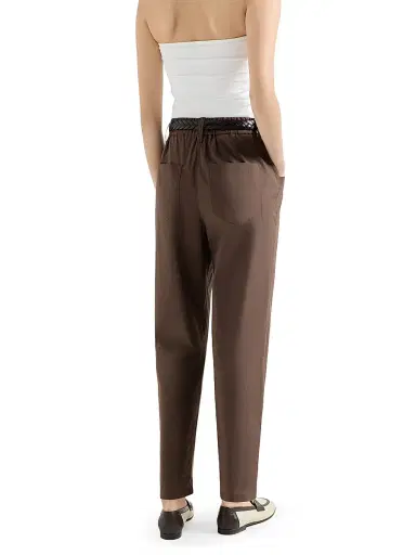 Brunello Cucinelli Women's Lightweight Poplin Five Pocket Track Trousers with Monili - Black | Thumbnail 21 Brunello Cucinelli Women's Lightweight Poplin Five Pocket Track Trousers with Monili - Black | Thumbnail 21