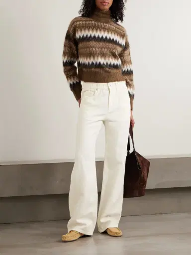 Brunello Cucinelli Bead-embellished Cotton And Linen-blend Wide-leg Pants | Thumbnail 2 Brunello Cucinelli Bead-embellished Cotton And Linen-blend Wide-leg Pants | Thumbnail 2