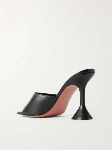 Amina Muaddi Lupita 95 Leather Mules | Thumbnail 3 Amina Muaddi Lupita 95 Leather Mules | Thumbnail 3