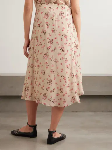 Marant Étoile Lycia Asymmetric Floral-print Crepe De Chine Midi Skirt | Thumbnail 4 Marant Étoile Lycia Asymmetric Floral-print Crepe De Chine Midi Skirt | Thumbnail 4