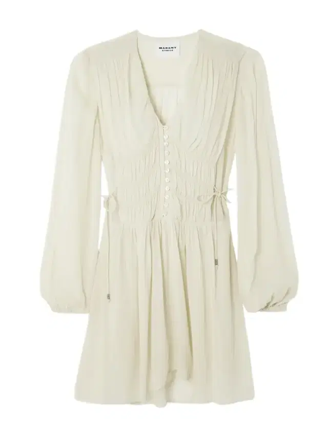 Loriena Tie-detailed Ruched Crepe De Chine Mini Dress Loriena Tie-detailed Ruched Crepe De Chine Mini Dress
