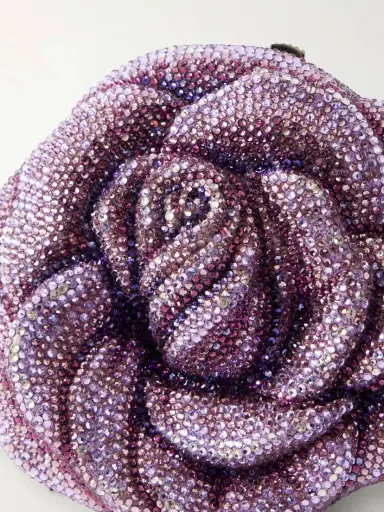 Judith Leiber Couture Rose Melody Crystal-embellished Silver-tone Clutch | Thumbnail 5 Judith Leiber Couture Rose Melody Crystal-embellished Silver-tone Clutch | Thumbnail 5