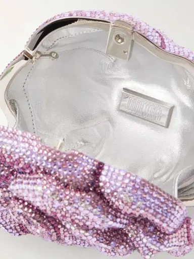 Judith Leiber Couture Rose Melody Crystal-embellished Silver-tone Clutch | Thumbnail 6 Judith Leiber Couture Rose Melody Crystal-embellished Silver-tone Clutch | Thumbnail 6