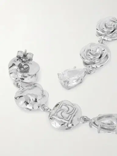 Magda Butrym Rhodium-plated Crystal Earrings | Thumbnail 3 Magda Butrym Rhodium-plated Crystal Earrings | Thumbnail 3