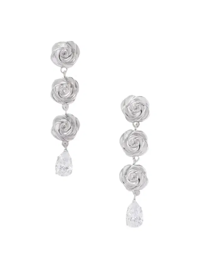 Rhodium-plated Crystal Earrings Rhodium-plated Crystal Earrings