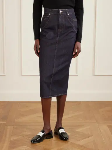 Givenchy Paneled Denim Midi Skirt | Thumbnail 3 Givenchy Paneled Denim Midi Skirt | Thumbnail 3
