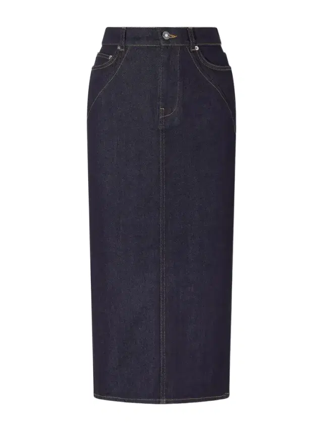 Paneled Denim Midi Skirt Paneled Denim Midi Skirt