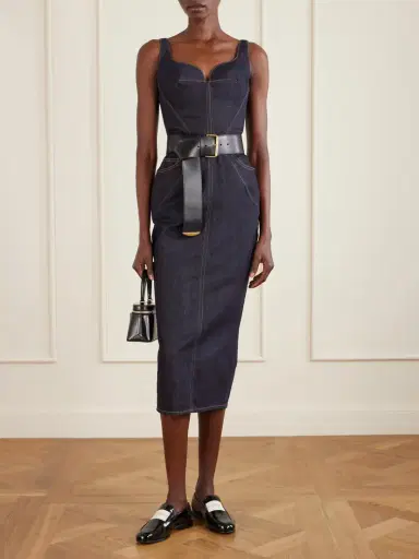 Givenchy Paneled Denim Midi Dress | Thumbnail 2 Givenchy Paneled Denim Midi Dress | Thumbnail 2