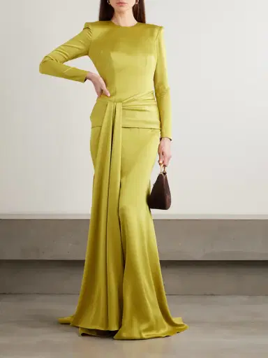 Alex Perry Draped Satin-crepe Gown | Thumbnail 2 Alex Perry Draped Satin-crepe Gown | Thumbnail 2