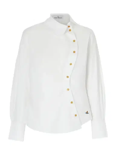 Vivienne Westwood Bella Embroidered Cotton-poplin Shirt | Thumbnail 1 Vivienne Westwood Bella Embroidered Cotton-poplin Shirt | Thumbnail 1