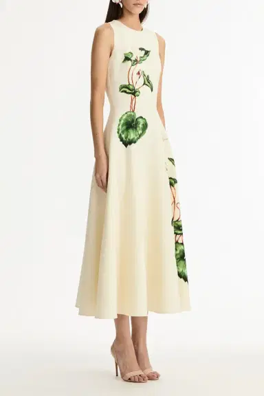 Oscar de la Renta Sleevess Day Dress | Thumbnail 3 Oscar de la Renta Sleevess Day Dress | Thumbnail 3