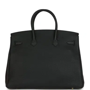 HERMÈS Hermes Birkin 35 Black Togo Gold Hardware | Thumbnail 5 HERMÈS Hermes Birkin 35 Black Togo Gold Hardware | Thumbnail 5