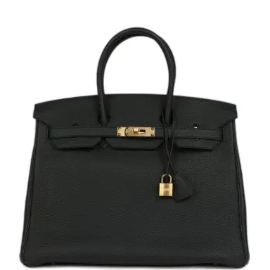 HERMÈS Hermes Birkin 35 Black Togo Gold Hardware | Thumbnail 1 HERMÈS Hermes Birkin 35 Black Togo Gold Hardware | Thumbnail 1