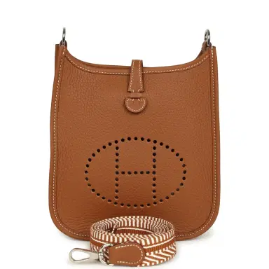 HERMÈS Hermes Evelyne TPM Gold Clemence Palladium Hardware | Thumbnail 1 HERMÈS Hermes Evelyne TPM Gold Clemence Palladium Hardware | Thumbnail 1