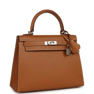 HERMÈS Pre-owned Hermes Kelly Sellier 25 Gold Epsom Palladium Hardware | Thumbnail 2 HERMÈS Pre-owned Hermes Kelly Sellier 25 Gold Epsom Palladium Hardware | Thumbnail 2
