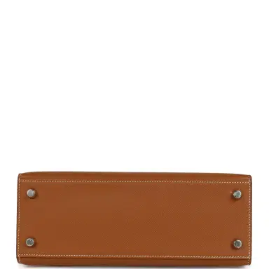 HERMÈS Pre-owned Hermes Kelly Sellier 25 Gold Epsom Palladium Hardware | Thumbnail 6 HERMÈS Pre-owned Hermes Kelly Sellier 25 Gold Epsom Palladium Hardware | Thumbnail 6