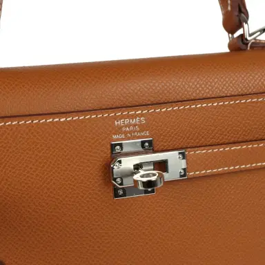 HERMÈS Pre-owned Hermes Kelly Sellier 25 Gold Epsom Palladium Hardware | Thumbnail 7 HERMÈS Pre-owned Hermes Kelly Sellier 25 Gold Epsom Palladium Hardware | Thumbnail 7