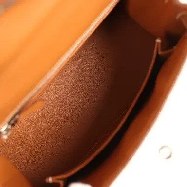 HERMÈS Pre-owned Hermes Kelly Sellier 25 Gold Epsom Palladium Hardware | Thumbnail 8 HERMÈS Pre-owned Hermes Kelly Sellier 25 Gold Epsom Palladium Hardware | Thumbnail 8
