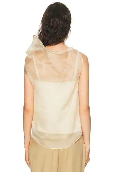 SEV High Neck Organza and Satin Lining Colum Top | Thumbnail 3 SEV High Neck Organza and Satin Lining Colum Top | Thumbnail 3