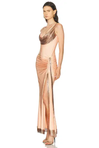 RABANNE Side Slit Gown | Thumbnail 2 RABANNE Side Slit Gown | Thumbnail 2