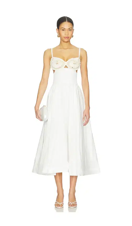 Seaweed Shell Embroidered Midi Dress Seaweed Shell Embroidered Midi Dress