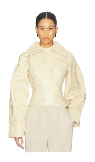 Yellow The Label Olsen Ostrich Jacket | Thumbnail 1 Yellow The Label Olsen Ostrich Jacket | Thumbnail 1