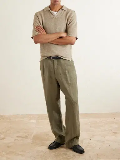 Inis Meáin Linen Polo Shirt - Men | Thumbnail 2 Inis Meáin Linen Polo Shirt - Men | Thumbnail 2