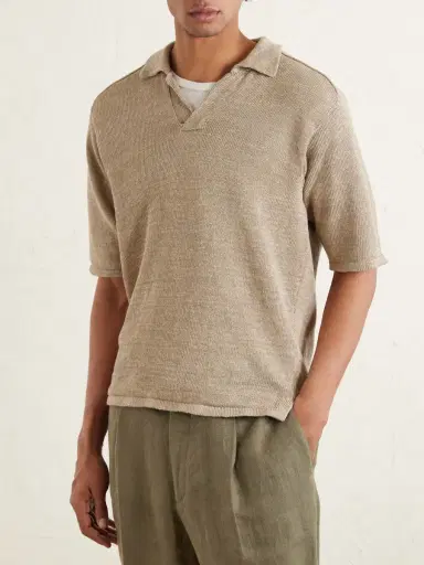 Inis Meáin Linen Polo Shirt - Men | Thumbnail 3 Inis Meáin Linen Polo Shirt - Men | Thumbnail 3