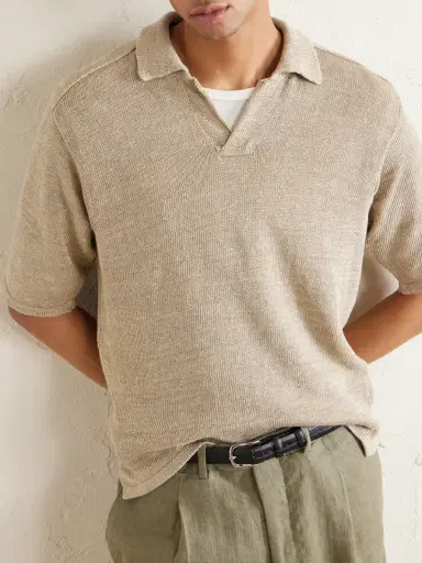 Inis Meáin Linen Polo Shirt - Men | Thumbnail 5 Inis Meáin Linen Polo Shirt - Men | Thumbnail 5