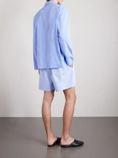 Tekla Straight-Leg Organic Cotton-Poplin Shorts - Men | Thumbnail 4 Tekla Straight-Leg Organic Cotton-Poplin Shorts - Men | Thumbnail 4