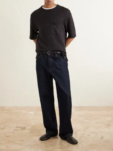 Inis Meáin Knitted Linen T-Shirt - Men | Thumbnail 2 Inis Meáin Knitted Linen T-Shirt - Men | Thumbnail 2