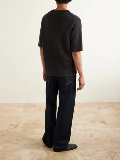 Inis Meáin Knitted Linen T-Shirt - Men | Thumbnail 4 Inis Meáin Knitted Linen T-Shirt - Men | Thumbnail 4