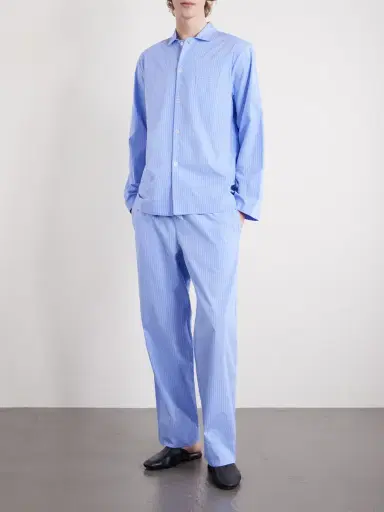 Tekla Striped Organic Cotton-Poplin Pyjamas - Men | Thumbnail 2 Tekla Striped Organic Cotton-Poplin Pyjamas - Men | Thumbnail 2