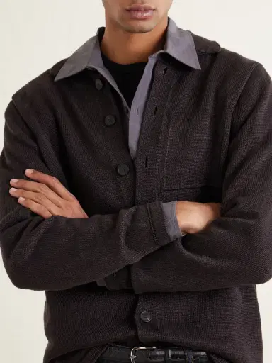 Inis Meáin Linen Cardigan - Men | Thumbnail 4 Inis Meáin Linen Cardigan - Men | Thumbnail 4