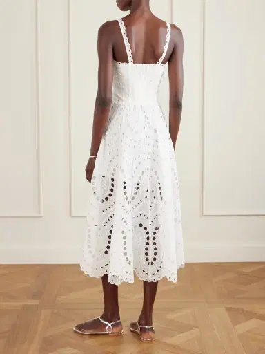 Charo Ruiz Solace Broderie Anglaise Cotton-blend Midi Dress | Thumbnail 3 Charo Ruiz Solace Broderie Anglaise Cotton-blend Midi Dress | Thumbnail 3