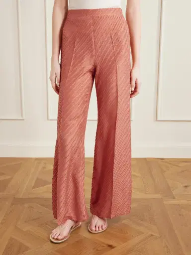 Giuliva Heritage Amanda Fringed Silk Wide-leg Pants | Thumbnail 3 Giuliva Heritage Amanda Fringed Silk Wide-leg Pants | Thumbnail 3