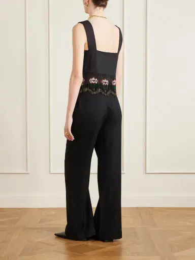 ALIX OF BOHEMIA Mia Cropped Bead-embellished Fringed Silk Top | Thumbnail 4 ALIX OF BOHEMIA Mia Cropped Bead-embellished Fringed Silk Top | Thumbnail 4
