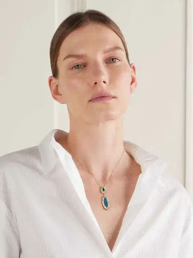 Suzanne Kalan 18-karat Gold Multi-stone Necklace | Thumbnail 3 Suzanne Kalan 18-karat Gold Multi-stone Necklace | Thumbnail 3