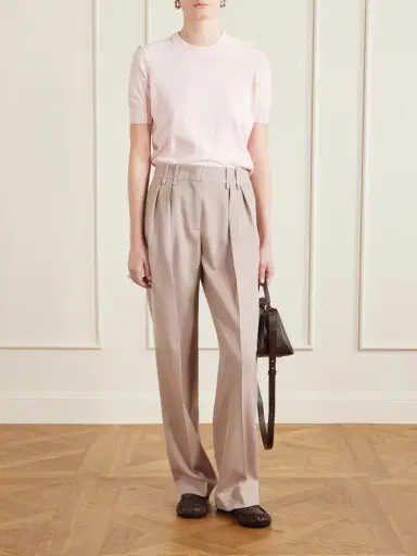 Jil Sander Pleated Wool-twill Straight-leg Pants | Thumbnail 2 Jil Sander Pleated Wool-twill Straight-leg Pants | Thumbnail 2