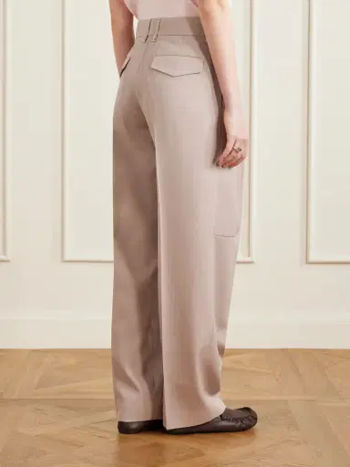 Jil Sander Pleated Wool-twill Straight-leg Pants | Thumbnail 3 Jil Sander Pleated Wool-twill Straight-leg Pants | Thumbnail 3