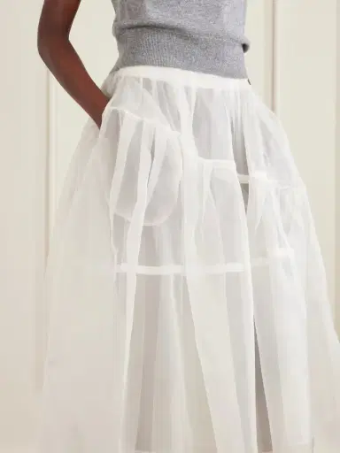 Simone Rocha Layered Pleated Silk-organza Midi Skirt | Thumbnail 4 Simone Rocha Layered Pleated Silk-organza Midi Skirt | Thumbnail 4