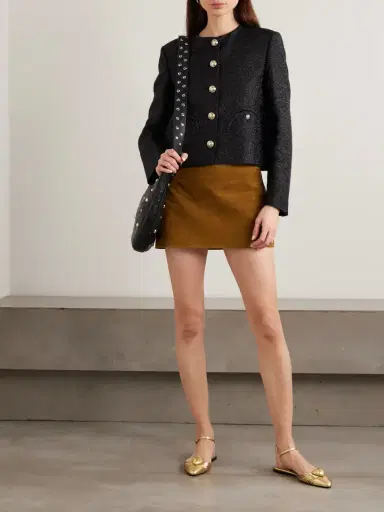 Blazé Milano Shamo Embellished Metallic Woven Jacket | Thumbnail 2 Blazé Milano Shamo Embellished Metallic Woven Jacket | Thumbnail 2