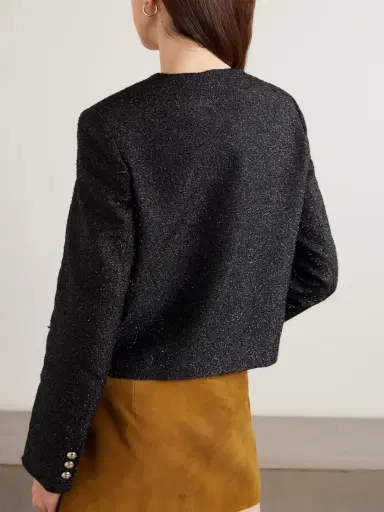 Blazé Milano Shamo Embellished Metallic Woven Jacket | Thumbnail 3 Blazé Milano Shamo Embellished Metallic Woven Jacket | Thumbnail 3