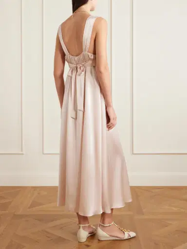 Chloé Silk-satin Maxi Dress | Thumbnail 3 Chloé Silk-satin Maxi Dress | Thumbnail 3