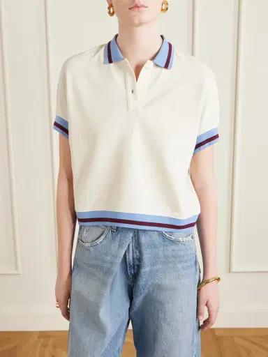 Marni Embroidered Striped Cotton-piqué Polo Shirt | Thumbnail 3 Marni Embroidered Striped Cotton-piqué Polo Shirt | Thumbnail 3