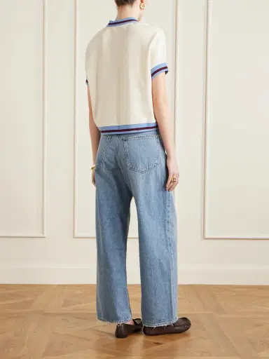 Marni Embroidered Striped Cotton-piqué Polo Shirt | Thumbnail 4 Marni Embroidered Striped Cotton-piqué Polo Shirt | Thumbnail 4