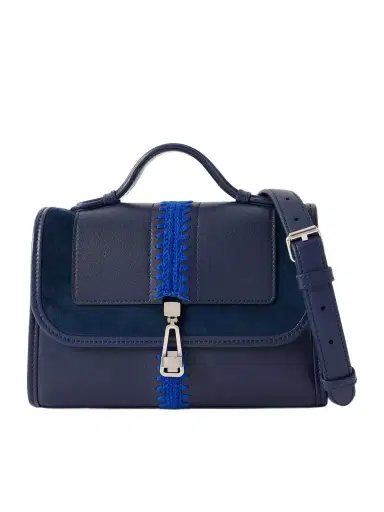 Gabriela Hearst Leonora Small Crochet And Suede-trimmed Leather Shoulder Bag | Thumbnail 1 Gabriela Hearst Leonora Small Crochet And Suede-trimmed Leather Shoulder Bag | Thumbnail 1